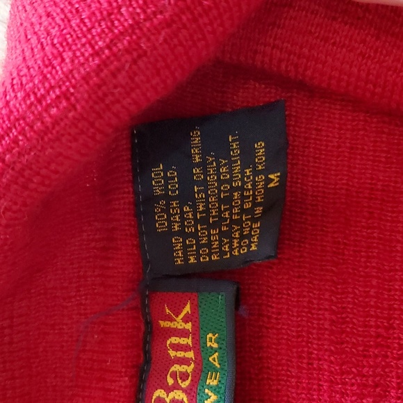 **Jos A Bank Red Wool Button Sweater - Picture 4 of 10